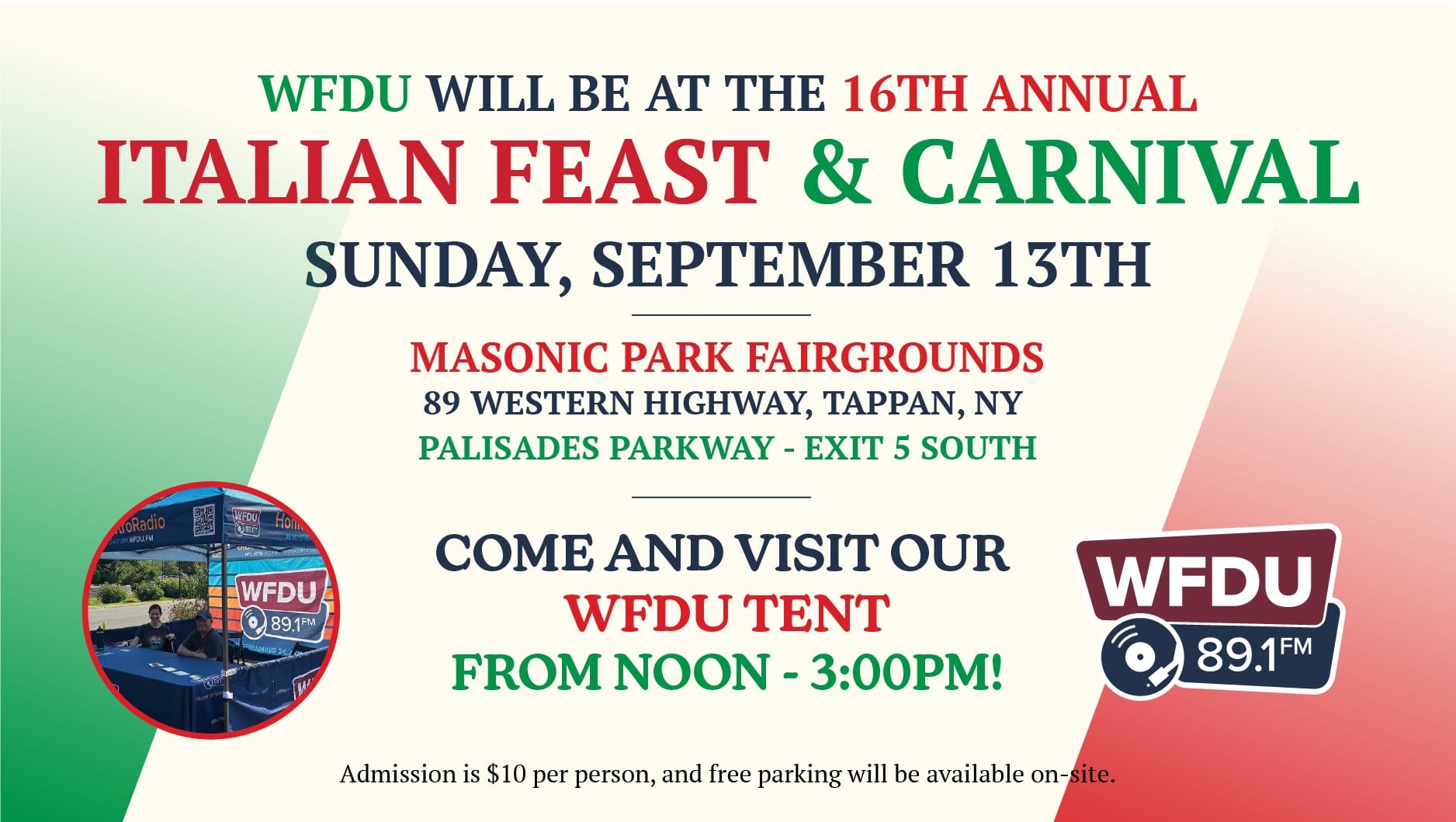 WFDU Is Heading to the Italian Feast & Carnival!
