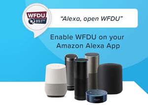 Play WFDU 89.1FM on Alexa