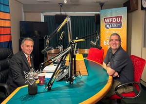 FDU President Michael Avaltroni stops by WFDU